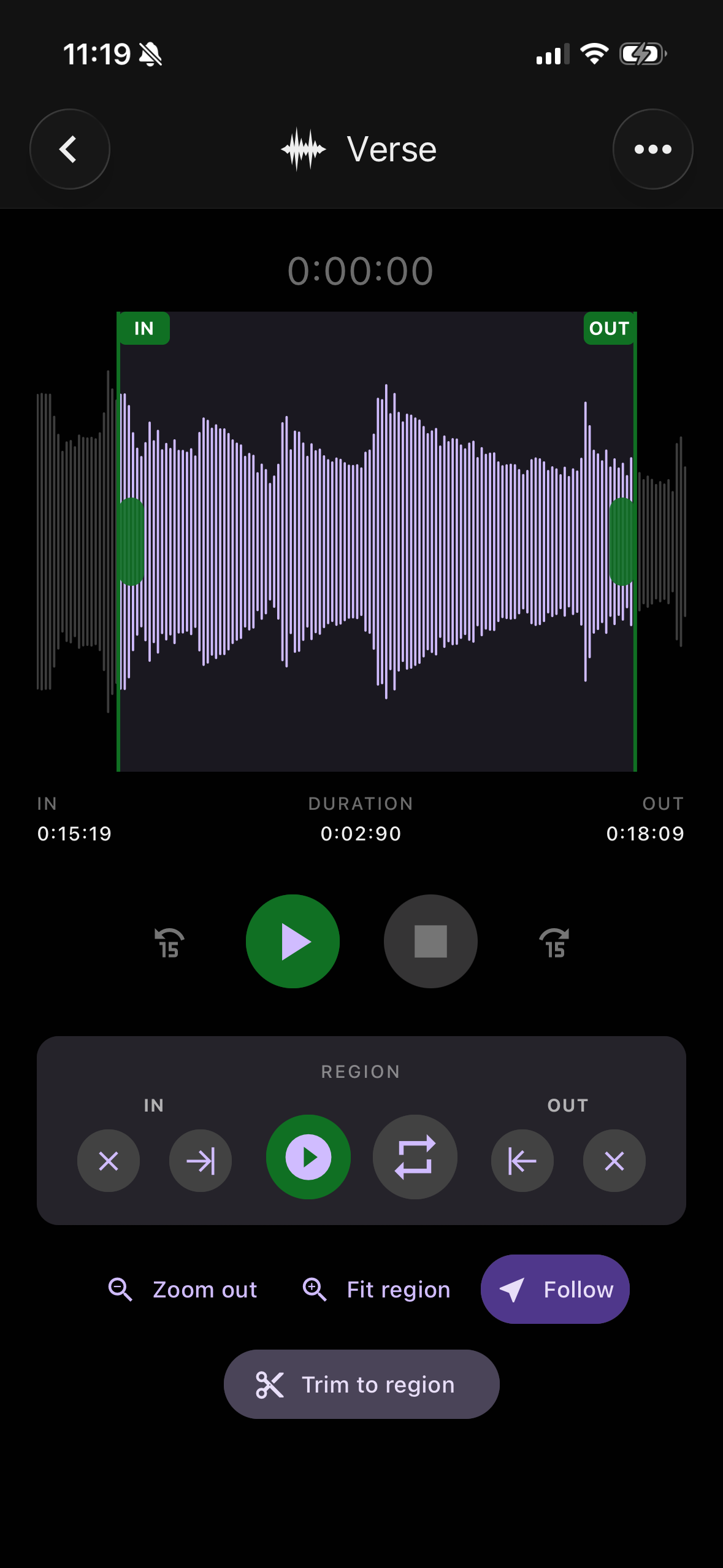 Melodex waveform trim editor