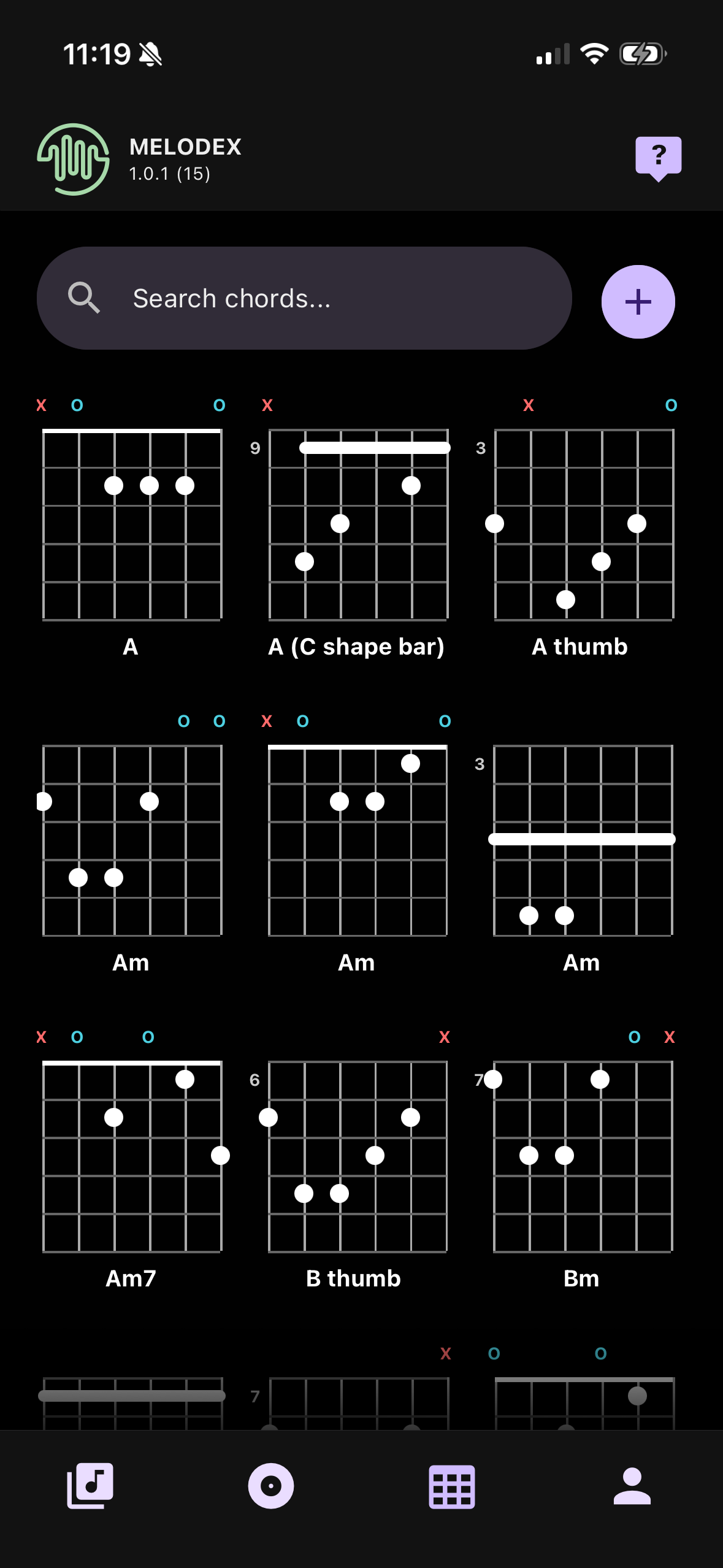 Melodex chord library