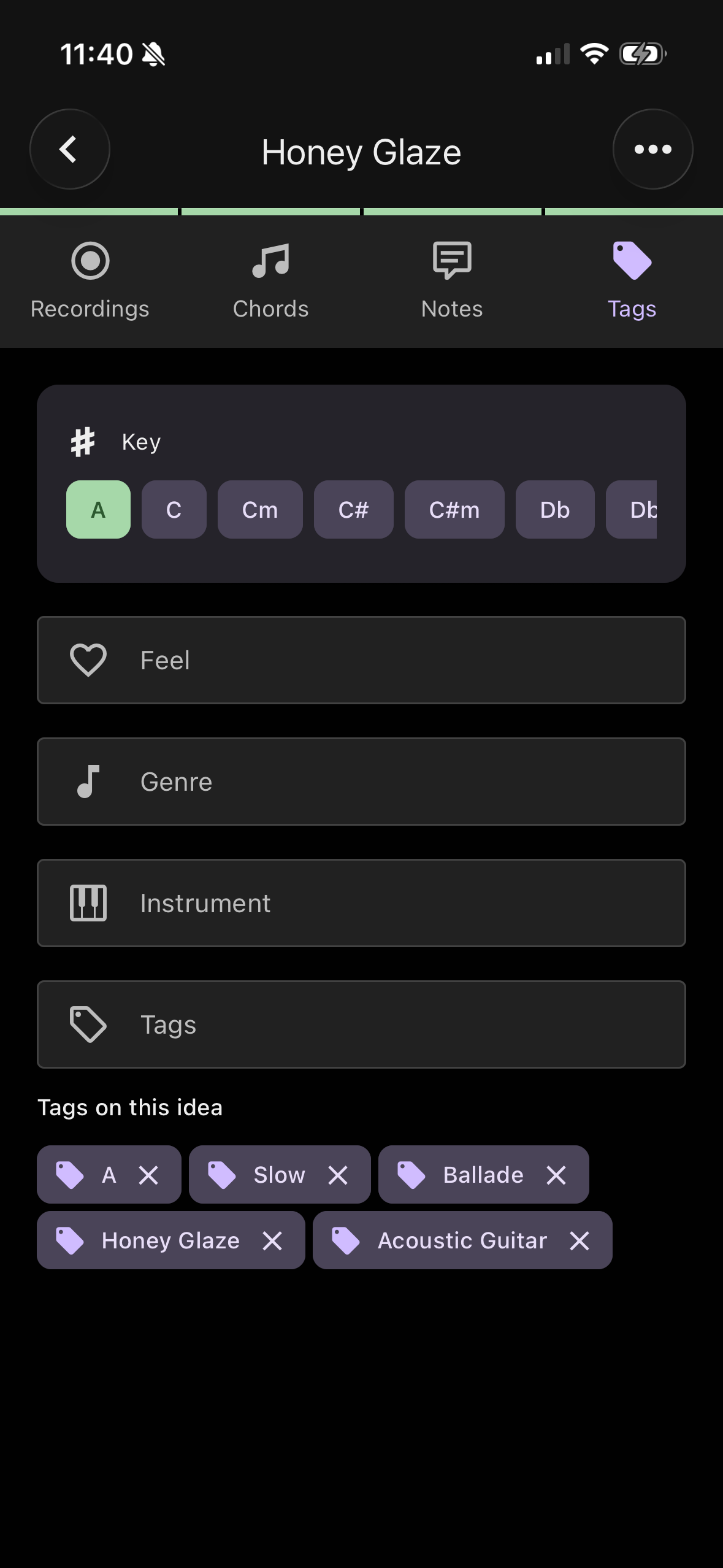 Melodex tag search and filter
